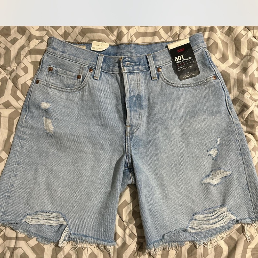 Levi's Light Blue Denim Shorts